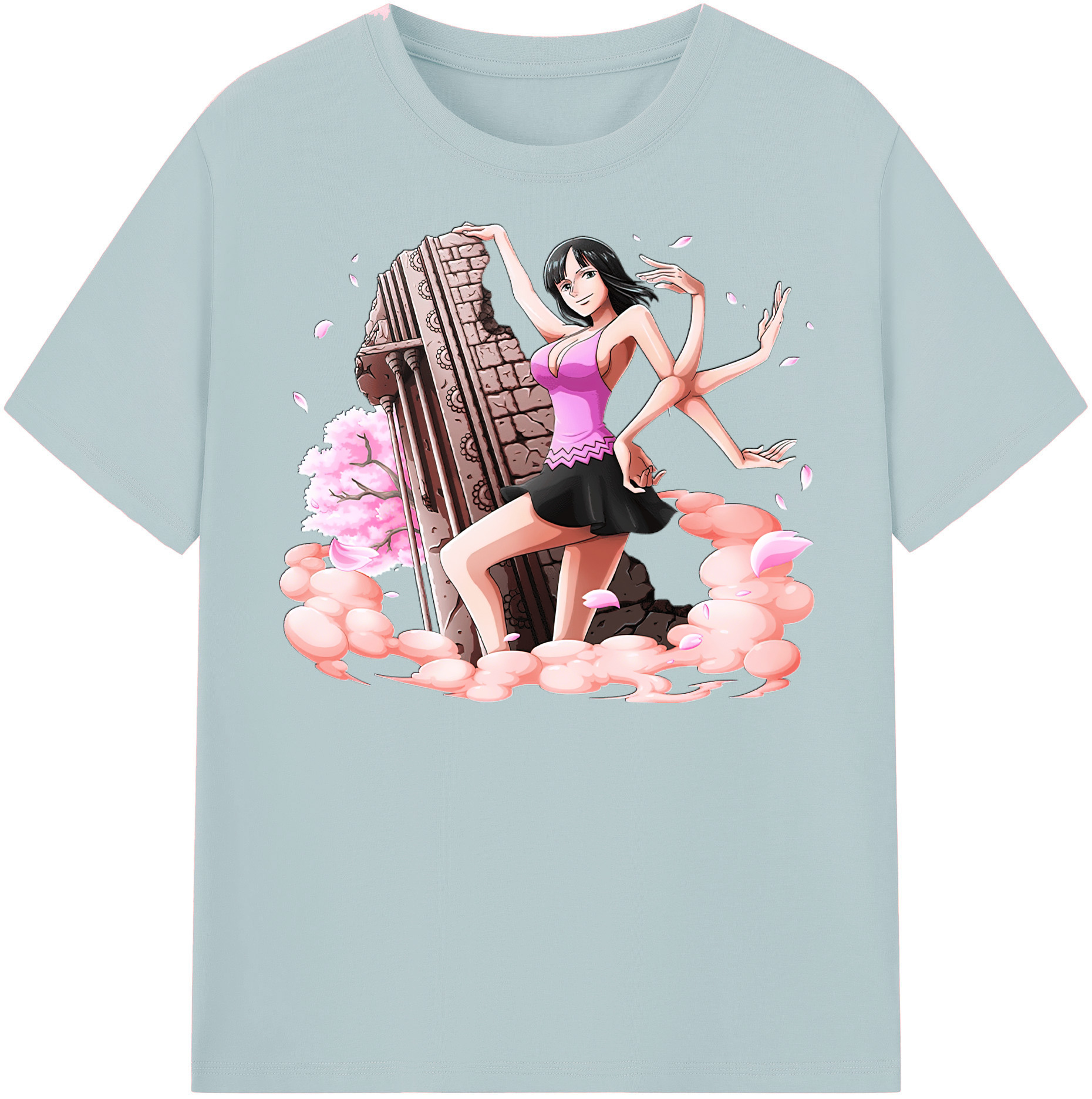 ワンピース ニコ・ロビン ONE PIECE Nico Robin 綿100％半袖Tシャツ（フロントプリント）
